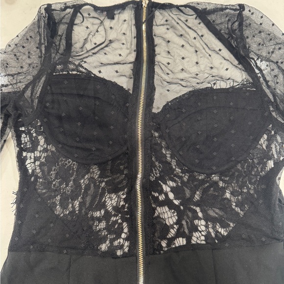 Chic Black Lace Long Sleeve Dress - Picture 8 of 10